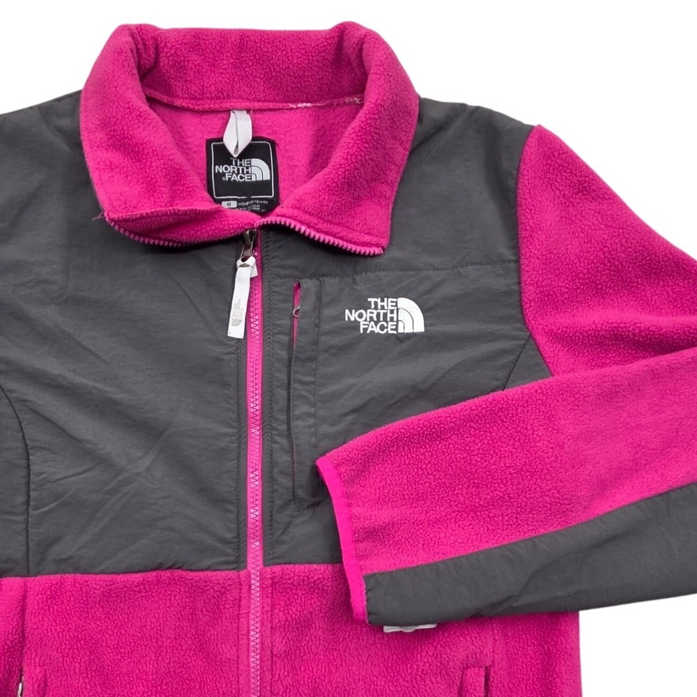 The North Face Denali Polartec Fleece Jacket AC6W Pink Grey Womens Medium